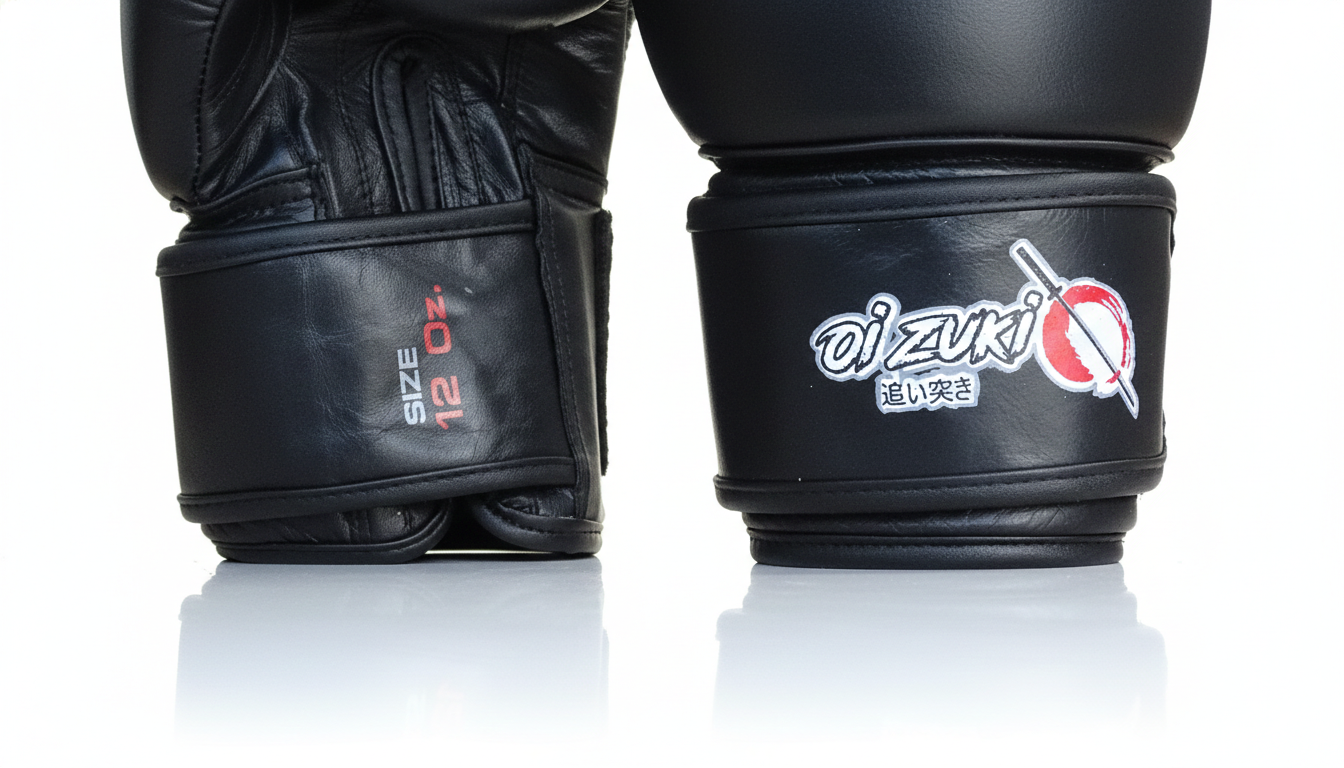 Oi Zuki Black Samurai Series 12 OZ Genuine Leather Boxing Glove