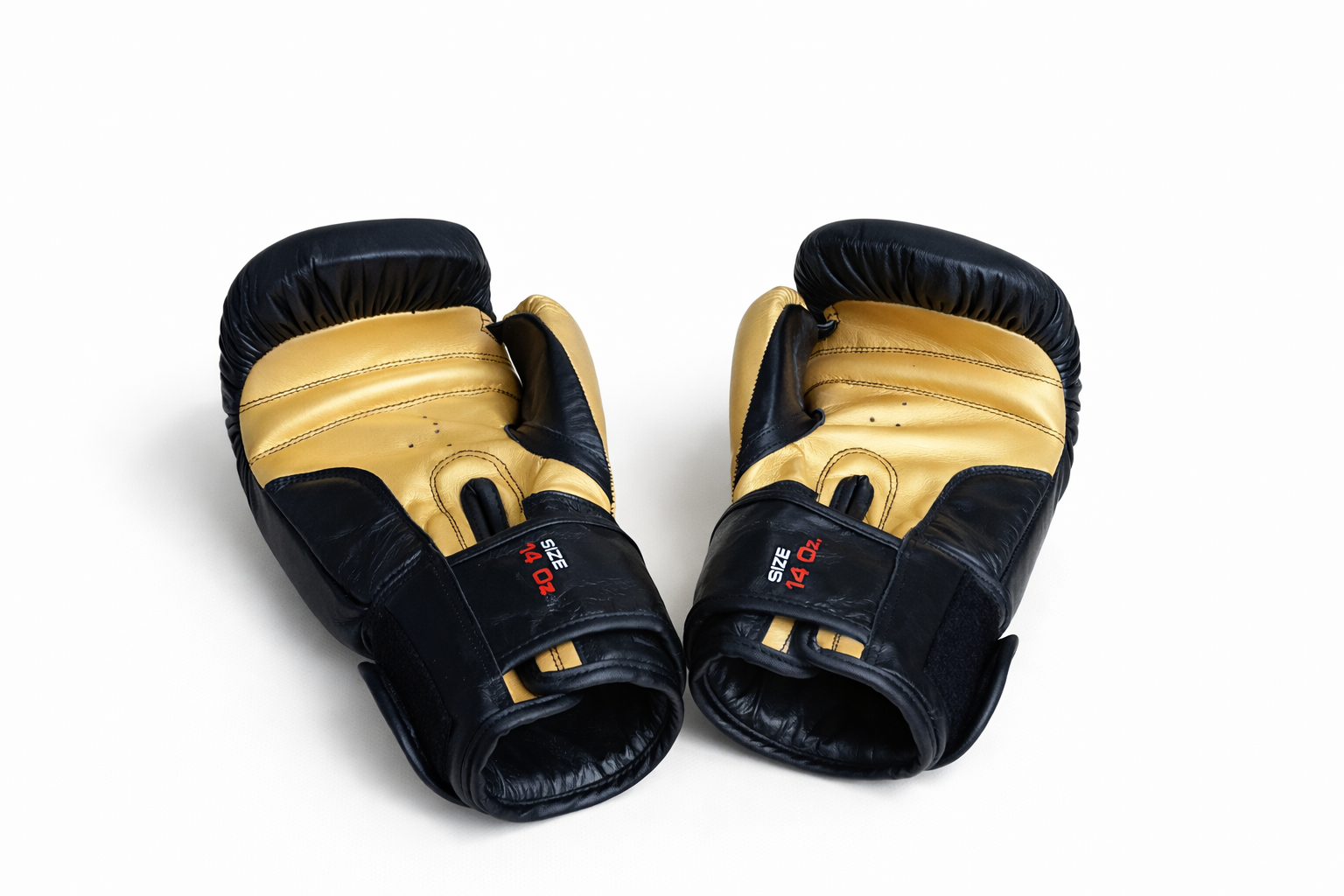 Oi Zuki Shinoki Stealth Series 14 OZ Black & Golden Genuine Leather Boxing Glove