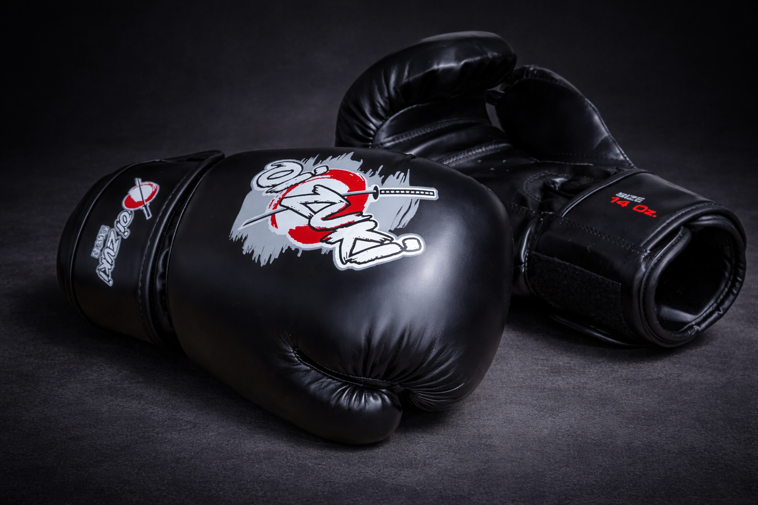 Oi Zuki 14 OZ Dojo Series Boxing Glove in Black Leather